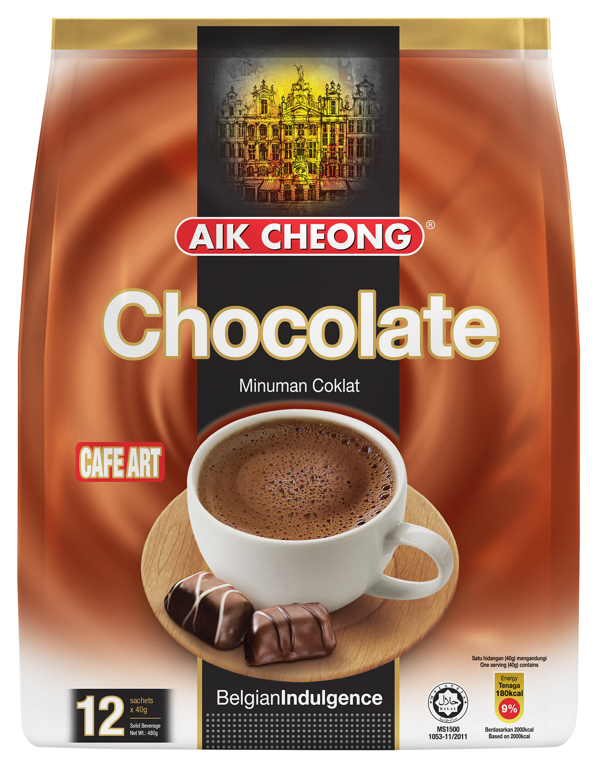 AIK Cheong Hot Choco Malt Drink 15'S