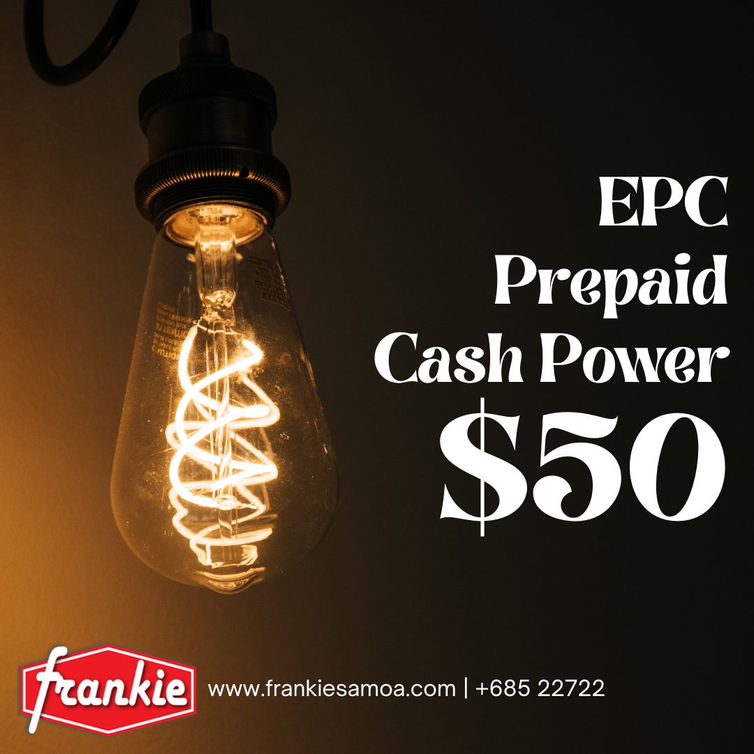 EPC Prepaid Power - $50 Tala - Frankie Supermarket EPC Prepaid Power - $50 Tala - Frankie Supermarket