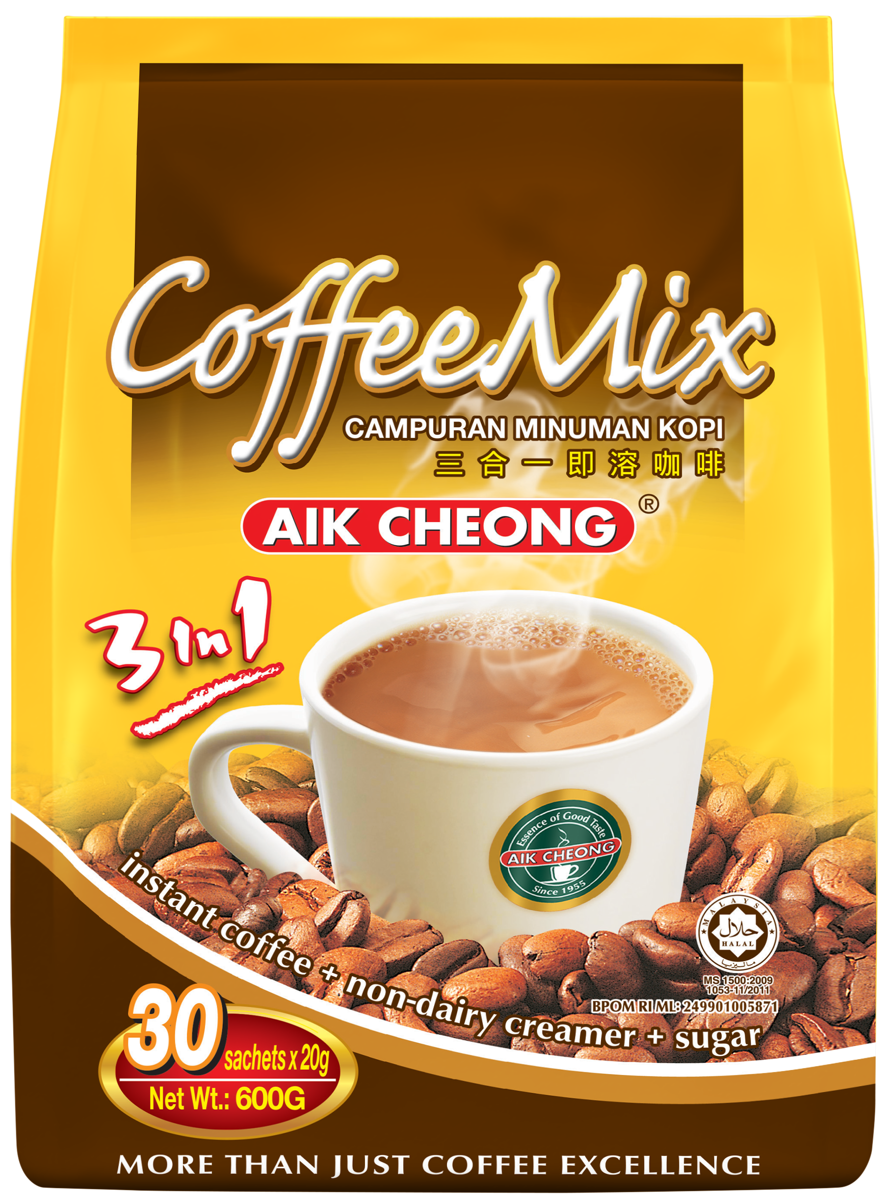 AIK Cheong Instant Coffee Mix 30'S - Frankie Supermarket AIK Cheong Instant Coffee Mix 30'S - Frankie Supermarket