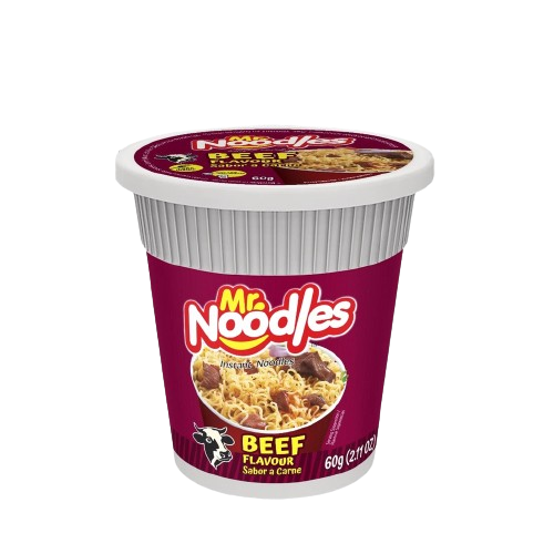 Pran MR Noodles Cup Beef Flavor 60g x 48 | Bulk