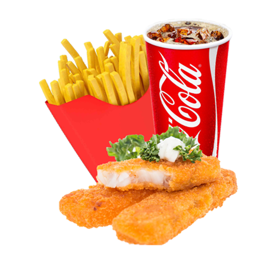 FISH & CHIPS COMBO - 3 FISH, 1 SMALL FRIES, 1 SMALL DRINK [Available only at Frankie Mall, Frankie Lotopa, Frankie Utualii and Frankie Hypermarket Vaitele]