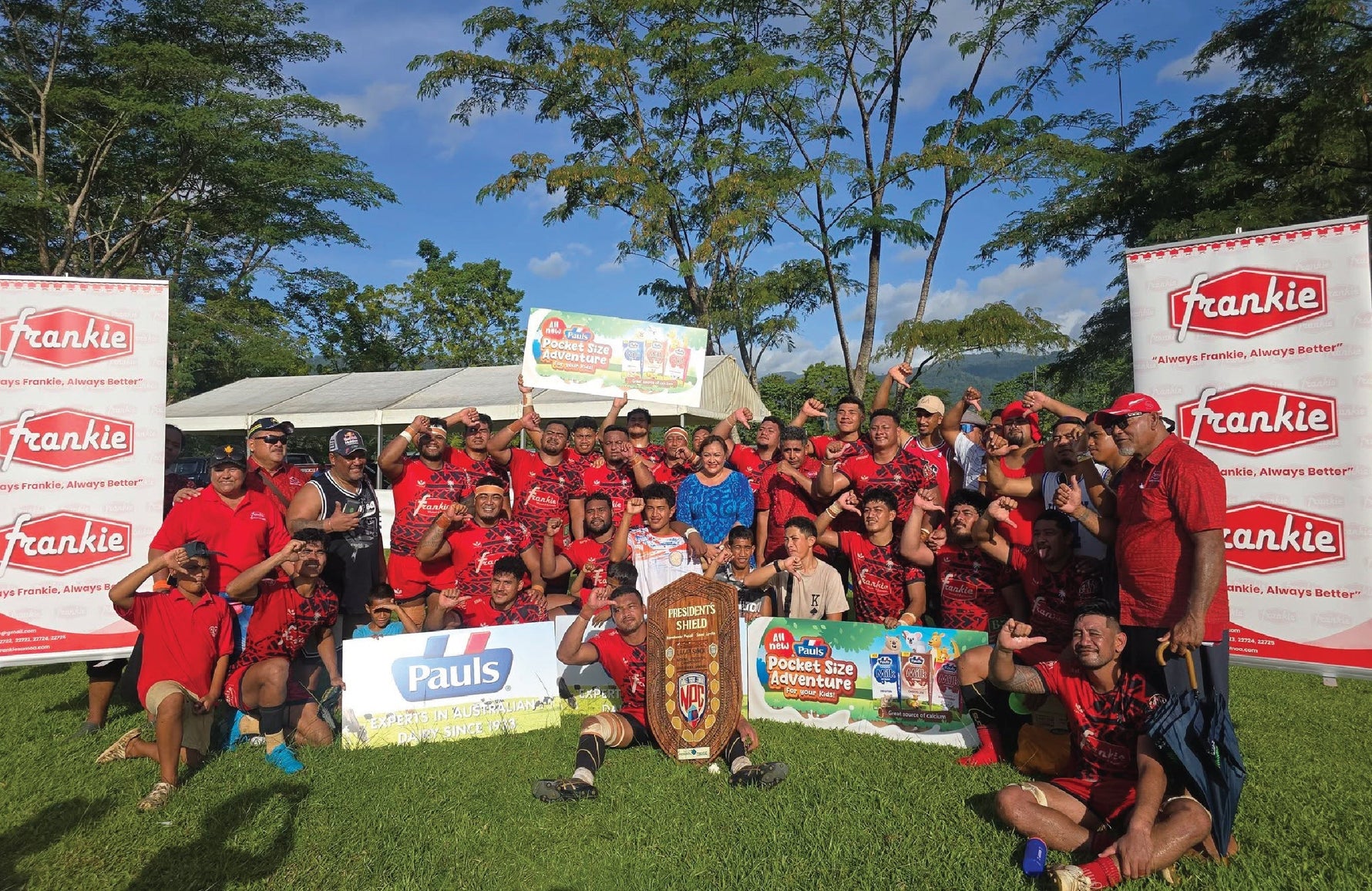 Frankie Company Limited Sponsored Falealili Rugby Team’s Championship Team