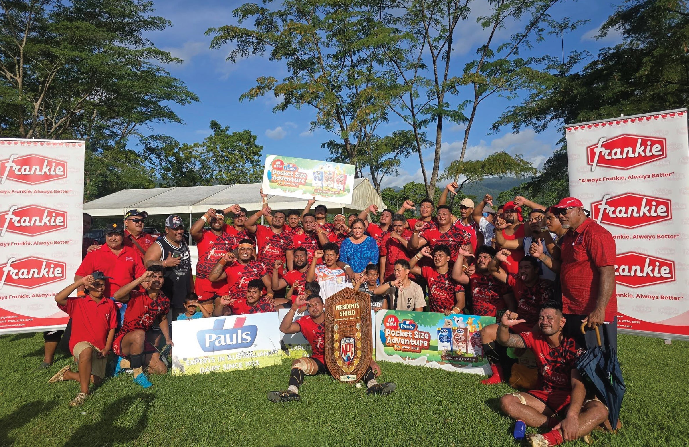 Frankie Company Limited Sponsored Falealili Rugby Team’s Championship Team