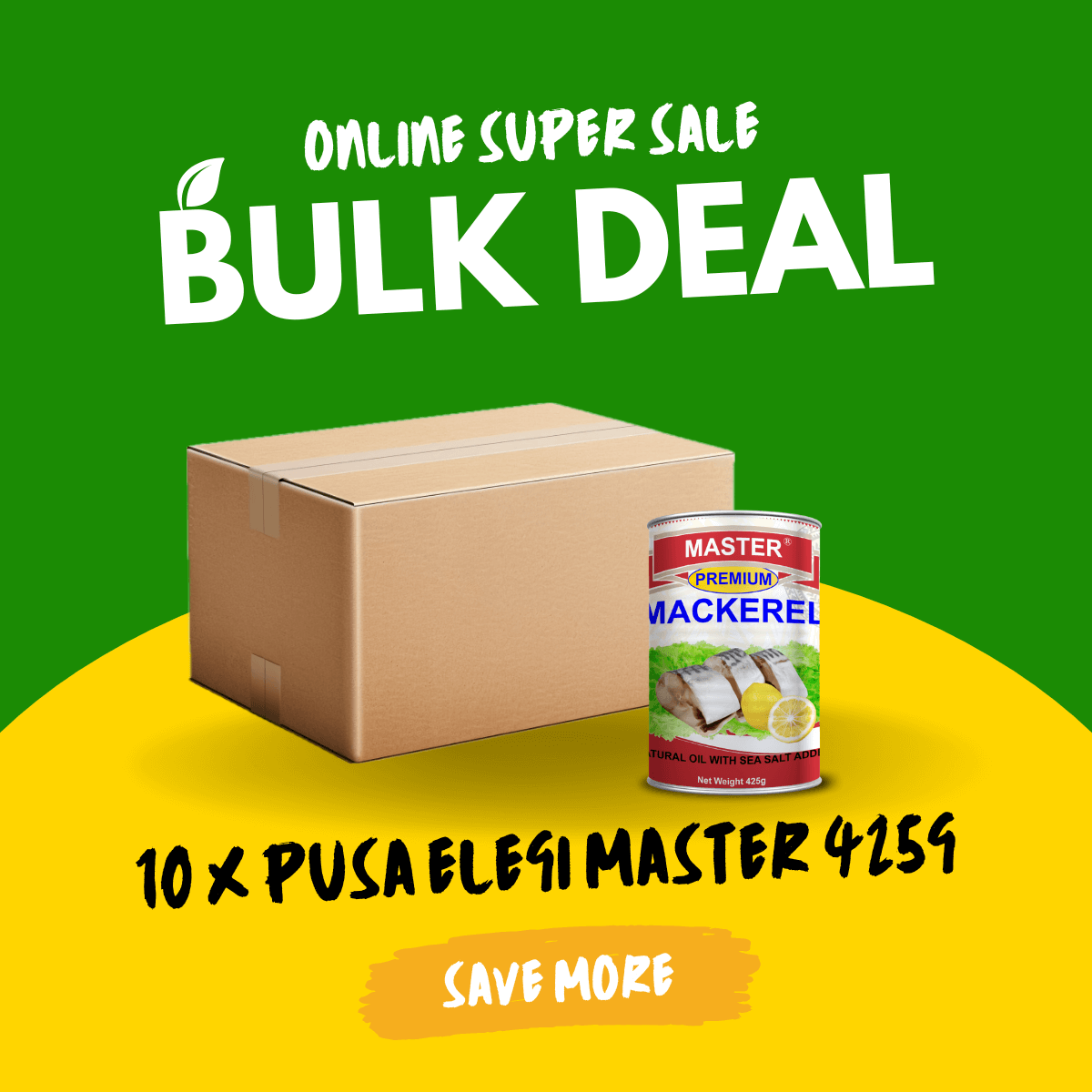 Fa'alavelave Combo - 10 Master Premium Mackerel Natural Oil 425gx8 | 10 Pusa Apa