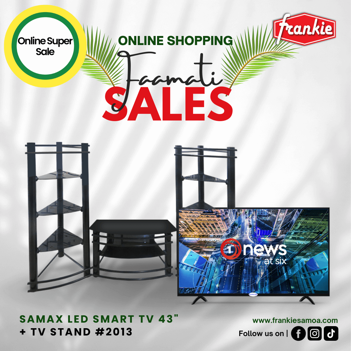 Samax Led TV 43'' + TV Stand #2013 - Frankie Supermarket