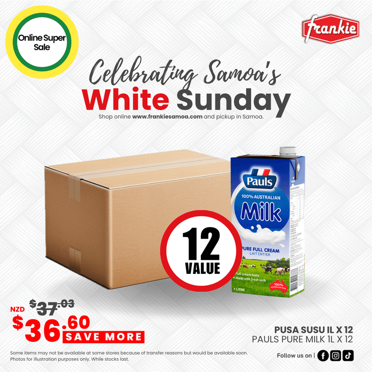 Pauls Pure Milk 1ltr x 12