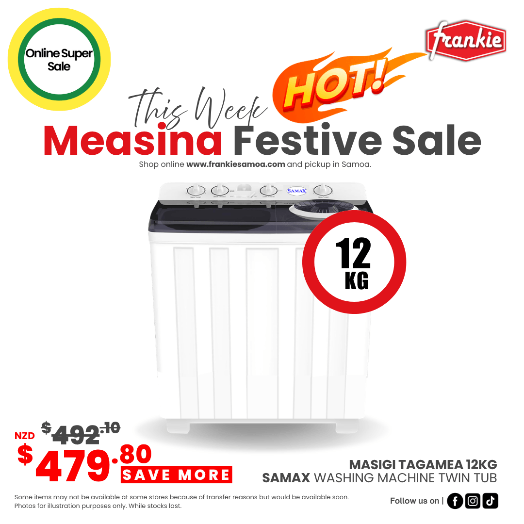 Samax Washing Machine Twin Tub 12kg