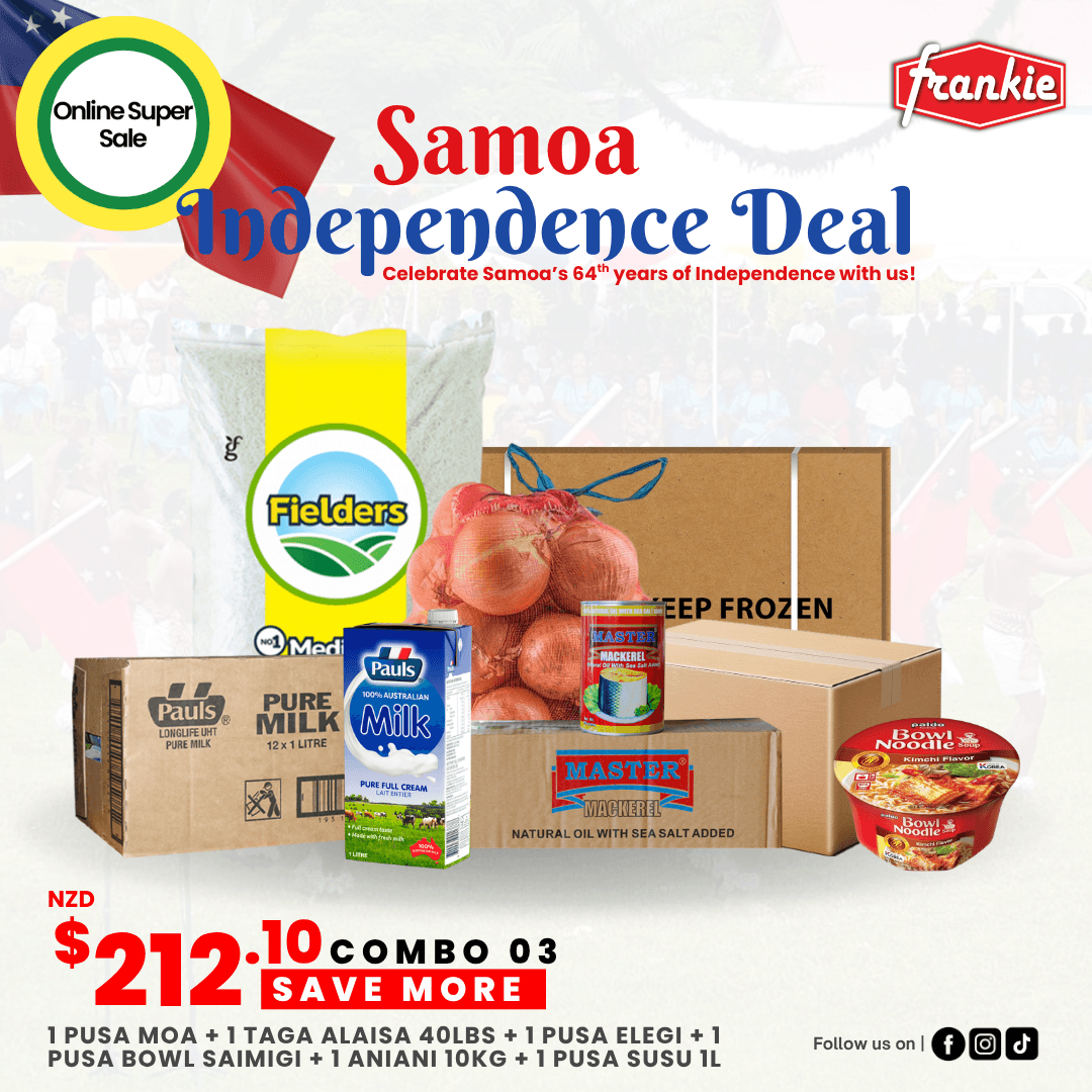 Independence Deal 03 - 1 Rice 40lbs + 1 Chicken Leg 15kg + Onion 10kg + 1 Master Mackerel N/Oil 425g(8) + 1 Pauls Pure Milk 1L(12) + 1 Paldo Bowl Noodle 86g(12)