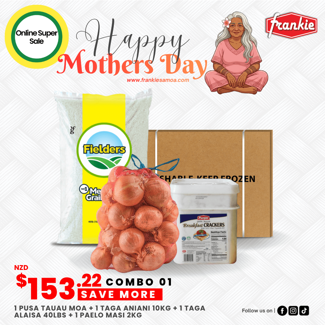 Mother's Day Combo 01 - 1 Rice 40lbs + 1 Brinks Chicken Nibble 12kg + Onion 10kg + 1 Punjas Breakfast Cracker 2kg