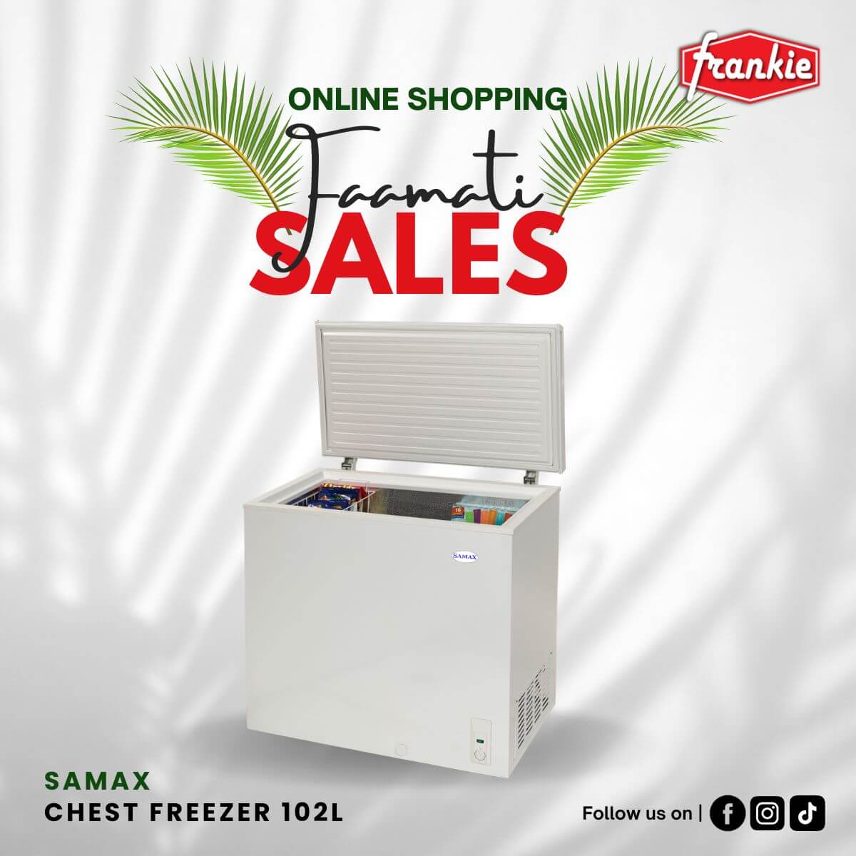 Samax Chest Freezer 102L [Limited Stocks] - Frankie Supermarket