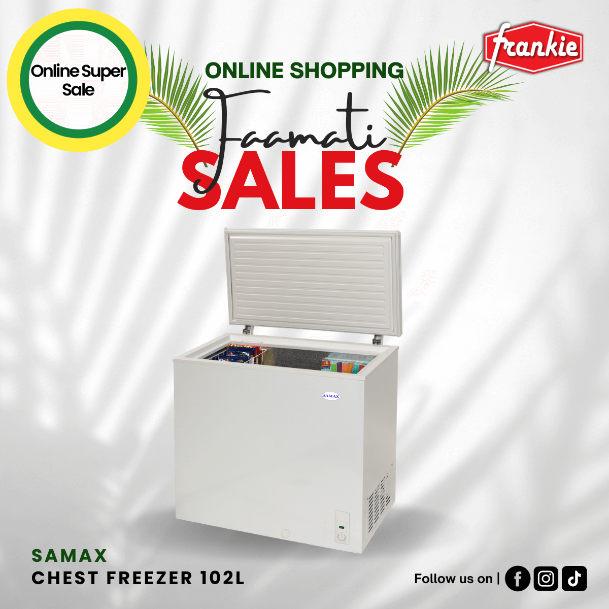 Samax Chest Freezer 102L [Limited Stocks]