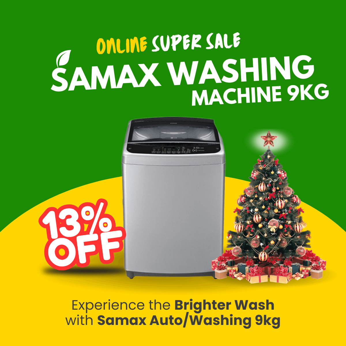 Samax Automatic W/Machine 9kg XQB90-1829A [Limited Stocks]