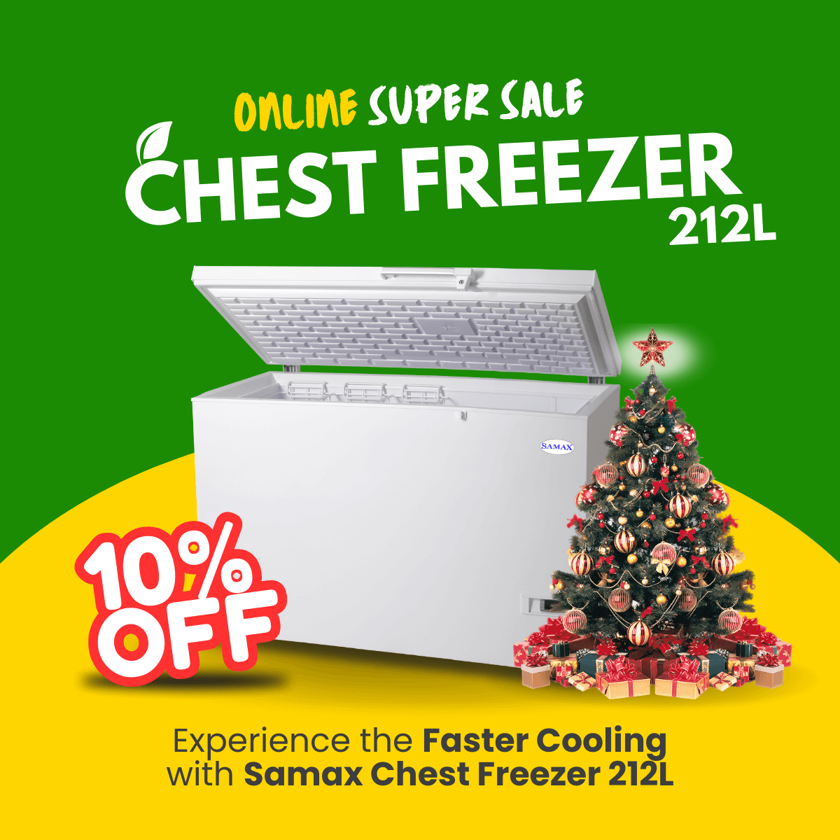 Samax Chest Freezer 212ltr XF-212JA [Limited Stocks]
