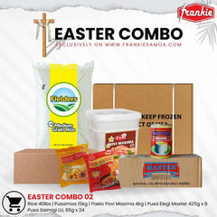 EASTER COMBO 02 - Rice 40lbs | Chicken Leg 15kg | Povi Masima 4kg | Master Mackerel Natural Oil 425g x 8 | LLL Instant Noodle 65g x 24