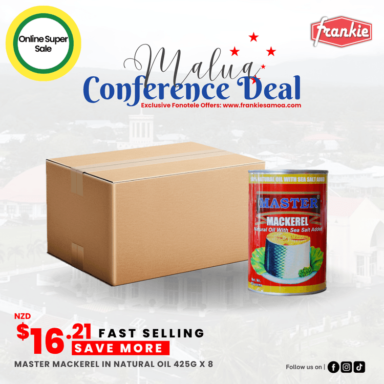 Master Mackerel Natural Oil 425g x 8 - Frankie Supermarket