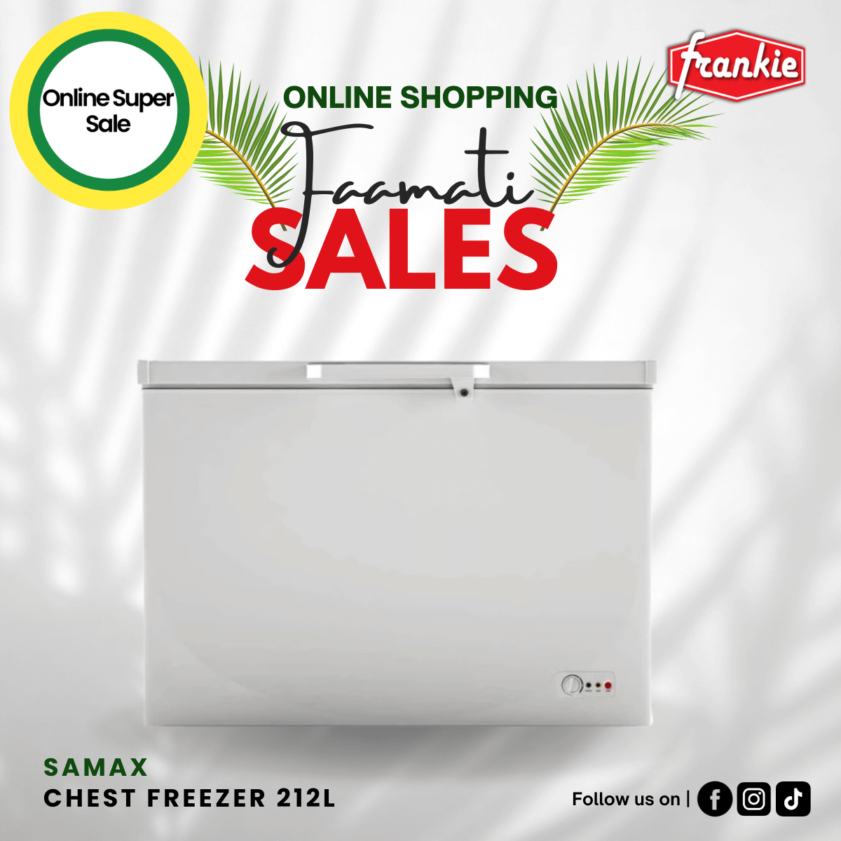 Samax Chest Freezer 212ltr XF-212JA [Limited Stocks] - Frankie Supermarket