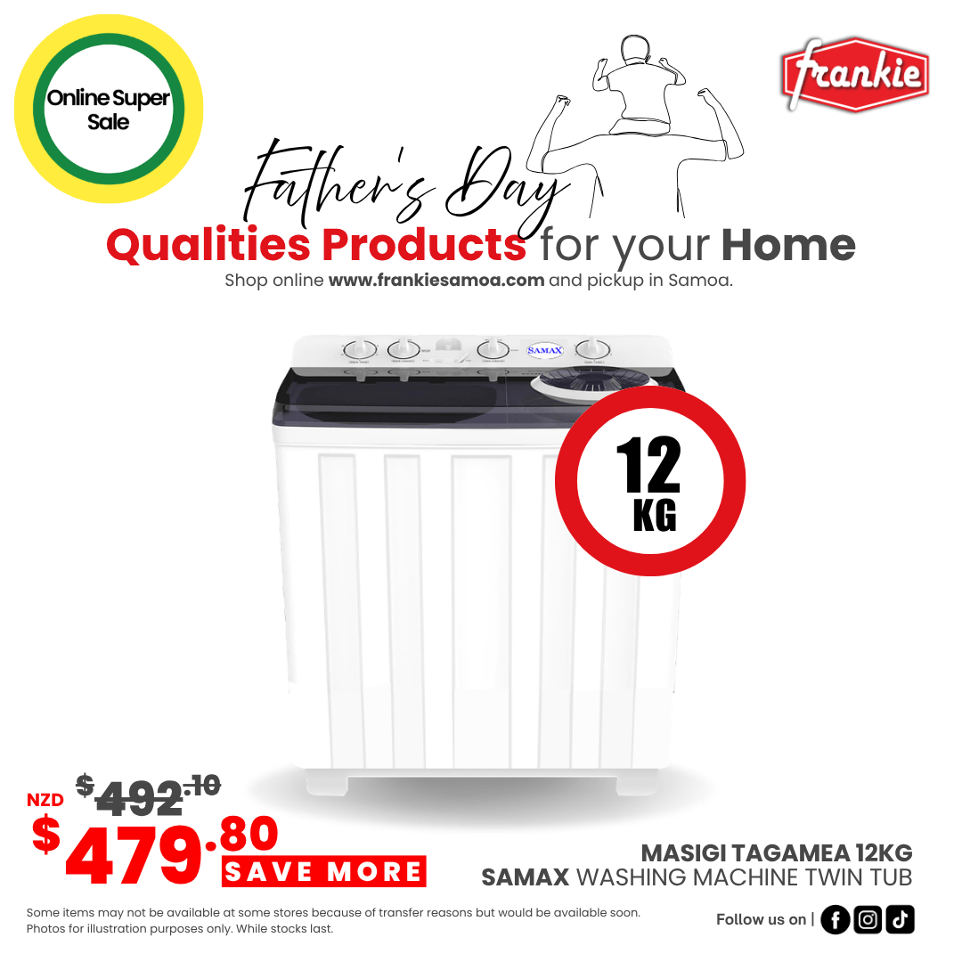Samax Washing Machine Twin Tub 12kg