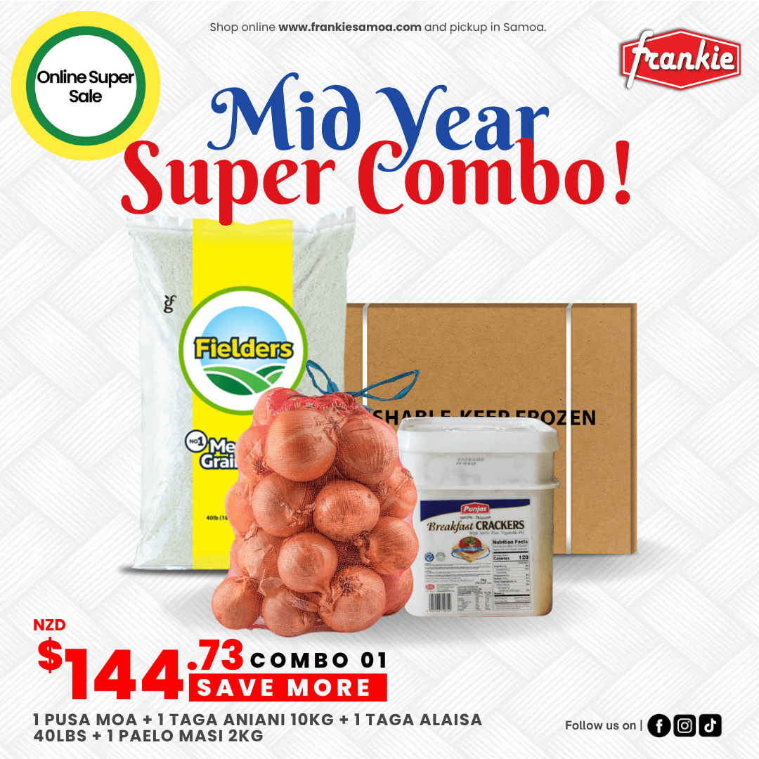 MID YEAR COMBO 01 - 1 Rice 40lbs + 1 Chicken Leg 15kg + Onion 10kg + 1 Punjas Breakfast Cracker 2kg