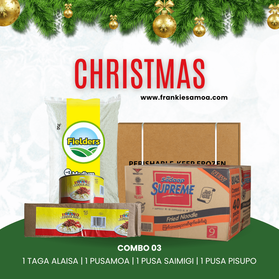 Christmas Combo 03 - 1 Rice 40lbs + 1 Chicken Leg Quarter 15kg + 1 Island Corned Beef 3lbs/2 + 1 Sedaap Supreme Noodle 91g/40