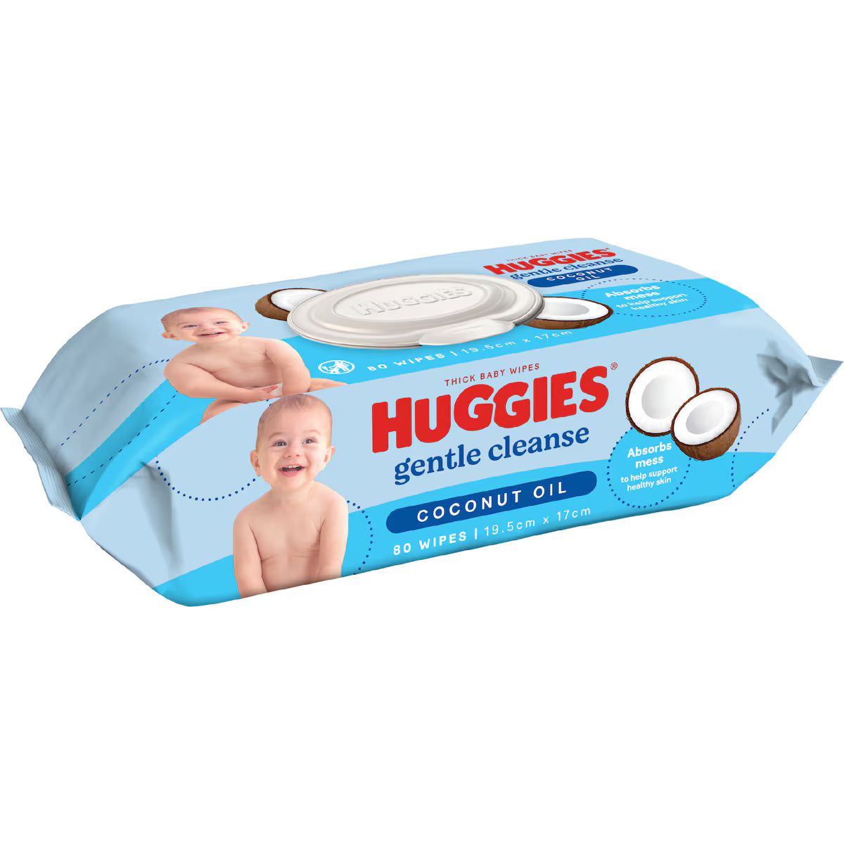 Huggies Baby Wipes Coconut Oil, 80 Pack - Frankie Supermarket
