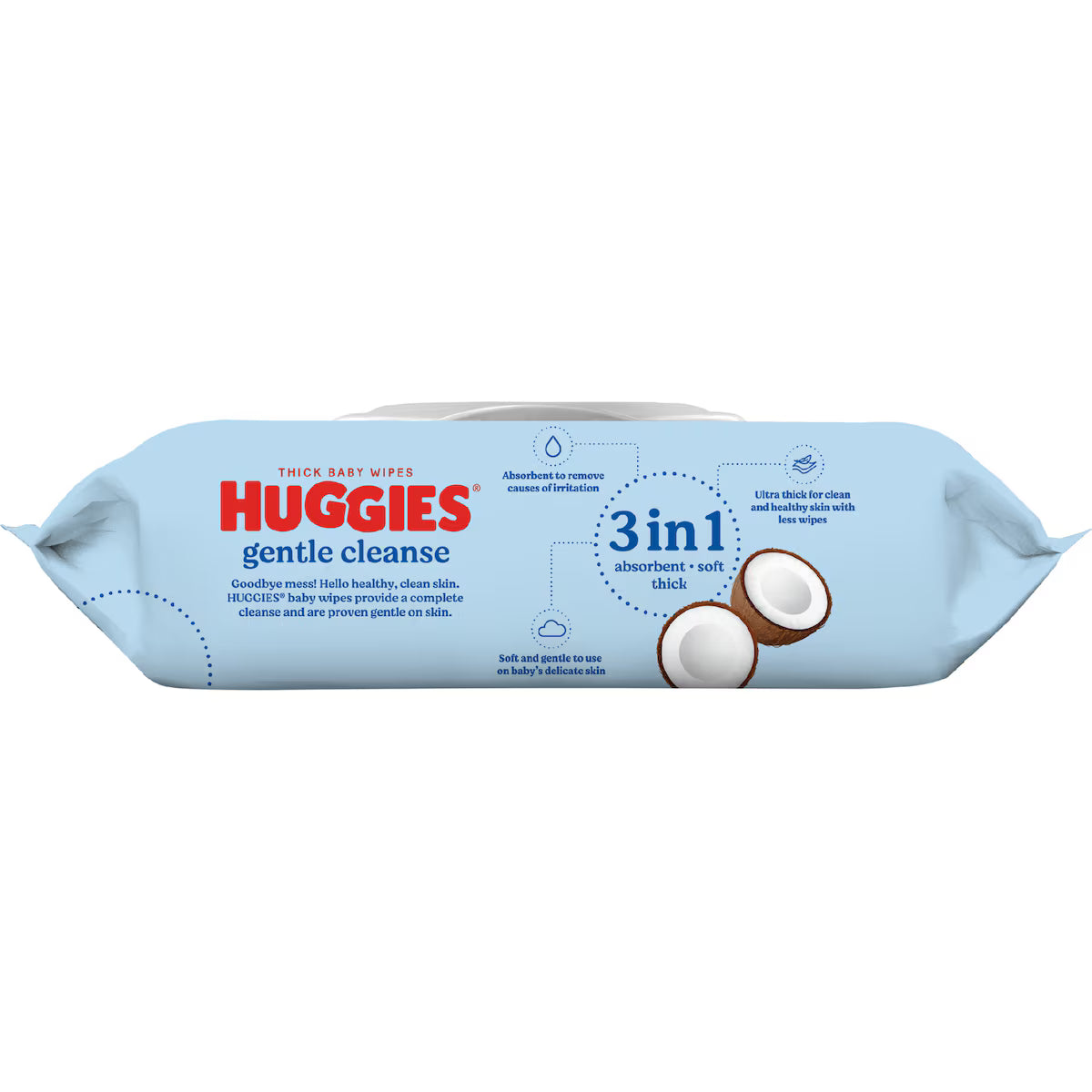 Huggies Baby Wipes Coconut Oil, 80 Pack - Frankie Supermarket