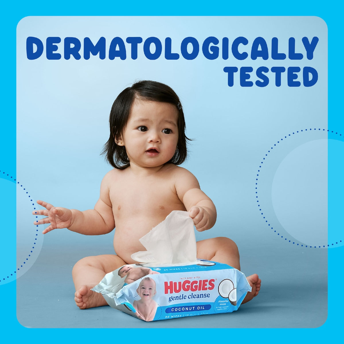 Huggies Baby Wipes Coconut Oil, 80 Pack - Frankie Supermarket