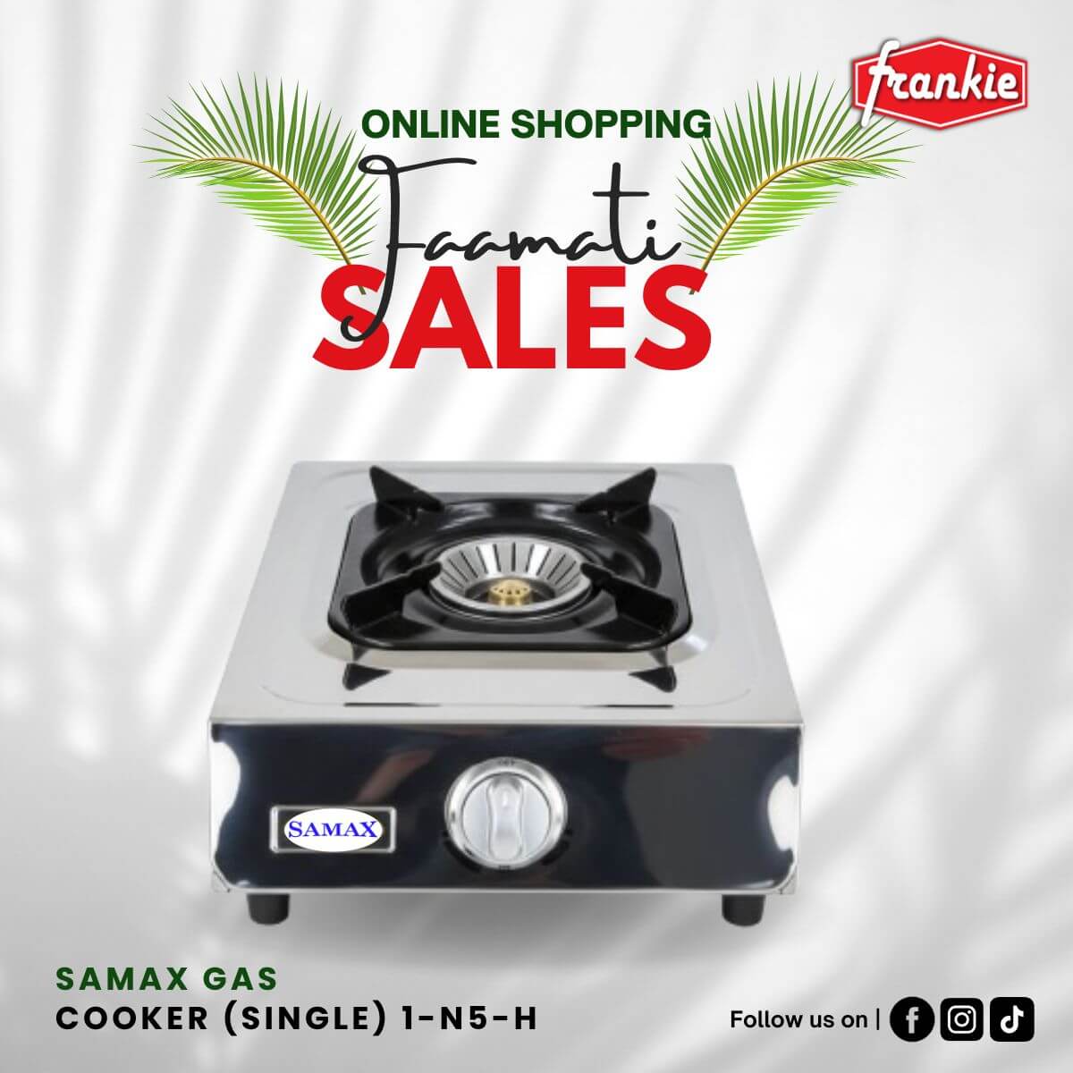 Samax Gas Cooker (Single) 1-N5-H - Frankie Supermarket