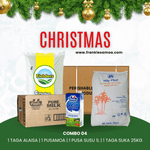 Christmas Combo 04 - 1 Rice 40lbs + 1 Chicken Leg Quarter 15kg + 1 Pauls Milk Pure 1l/12 + Brown Sugar 25kg