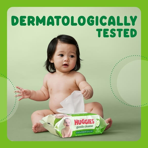 Huggies Baby Wipes Cucumber & Aloe 80 Pack - Frankie Supermarket