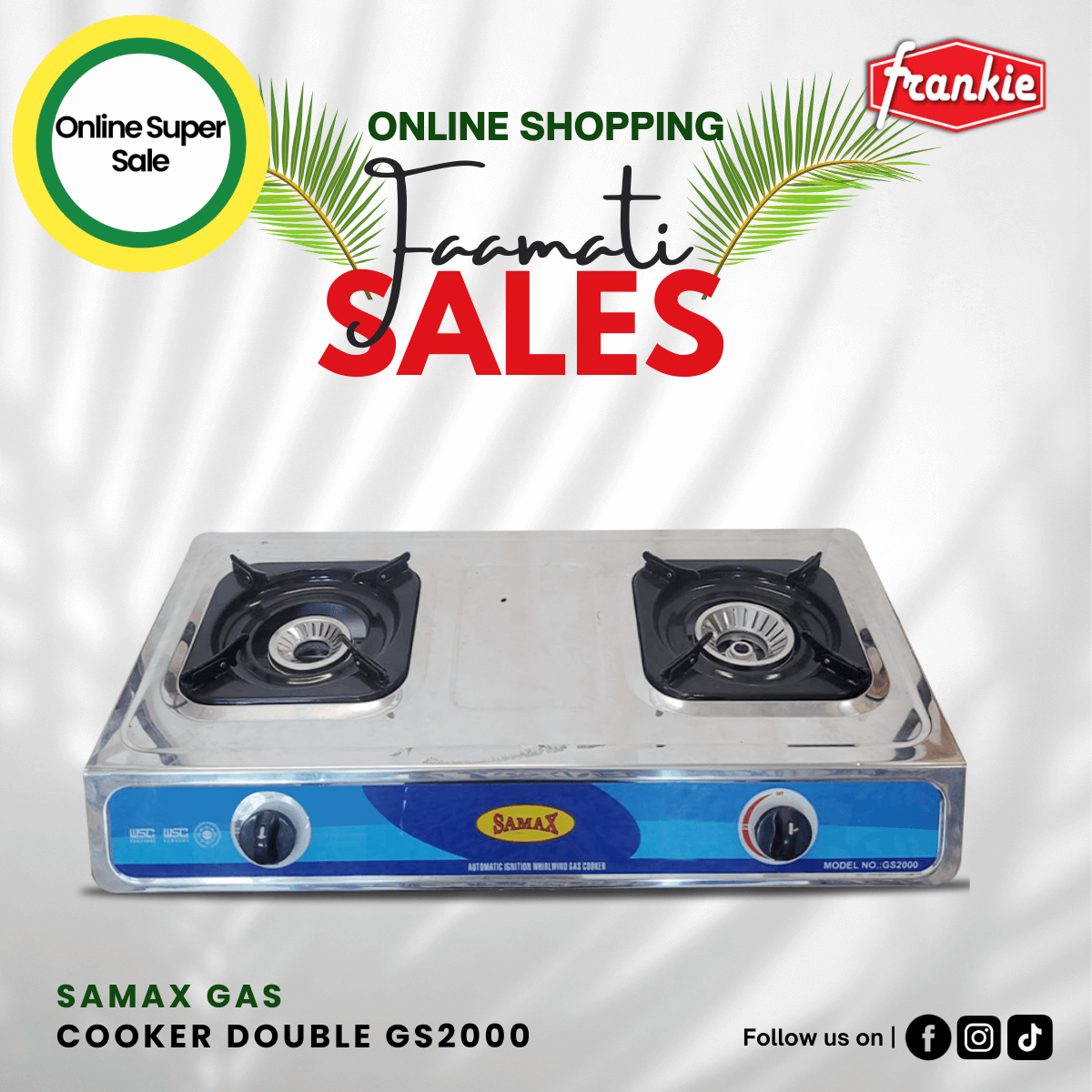 Samax Gas Cooker Double GS2000