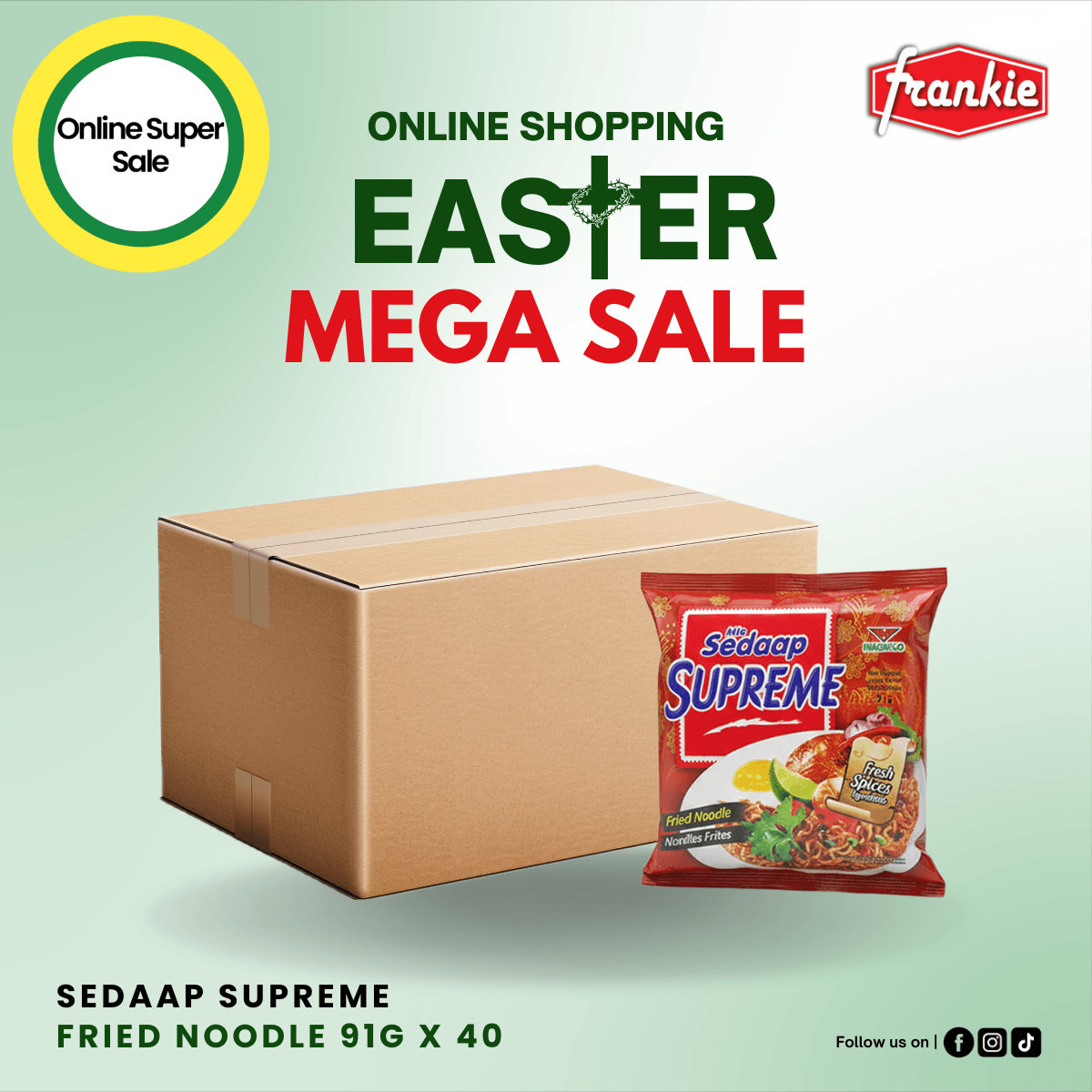 Sedaap Supreme Fried Noodle 90gx40 | Box