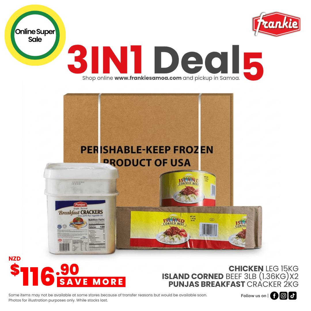 3IN1 Deal 05 - Pusamoa 15kg + Pusa Pisupo 3lbs x 2 + Paelo Masi 2kg