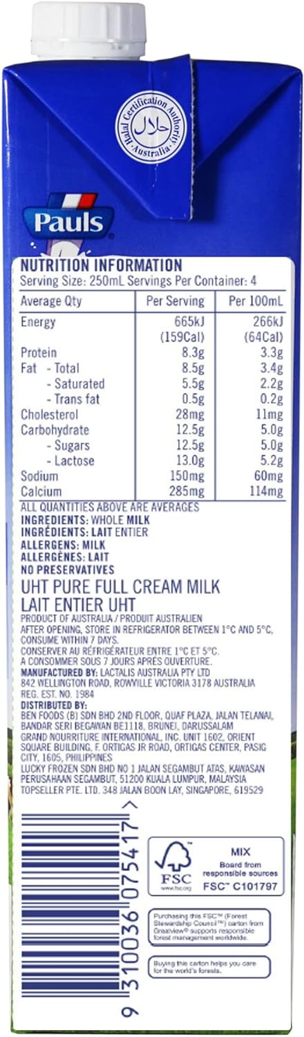 Pauls Pure Milk 1Ltr - Frankie Supermarket