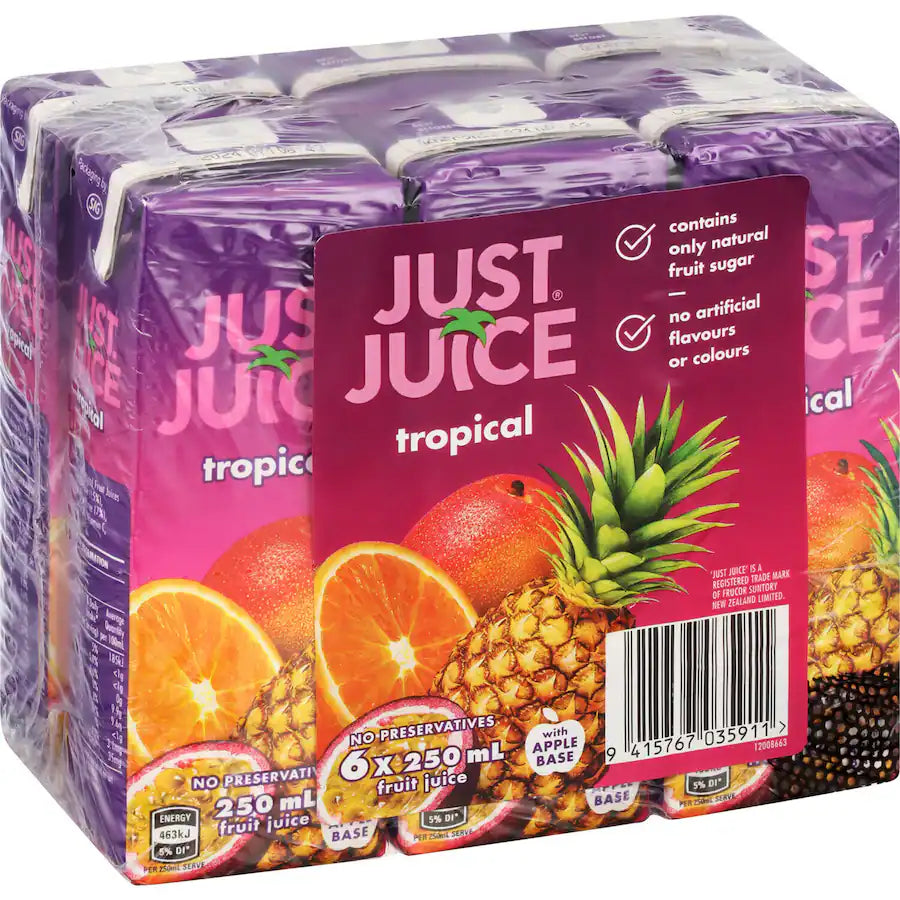 Just Juice Fruit Juice Tropical 250ml x 6pcs - Frankie Supermarket