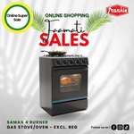 Samax 4 Burner Gas Stove/Oven [Limited Stocks] - Excluding Gas Regulator - Frankie Supermarket