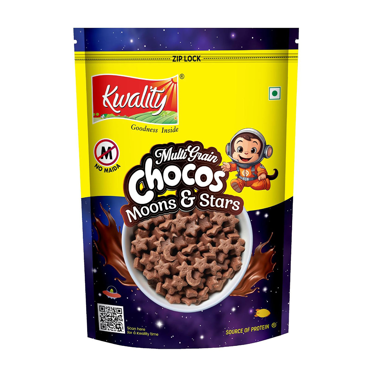 Kwality Moons & Stars Multigrain Chocos 375g