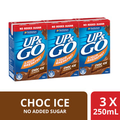 Sanitarium UP&GO Choc Ice No Sugar 250ml x 3pcs