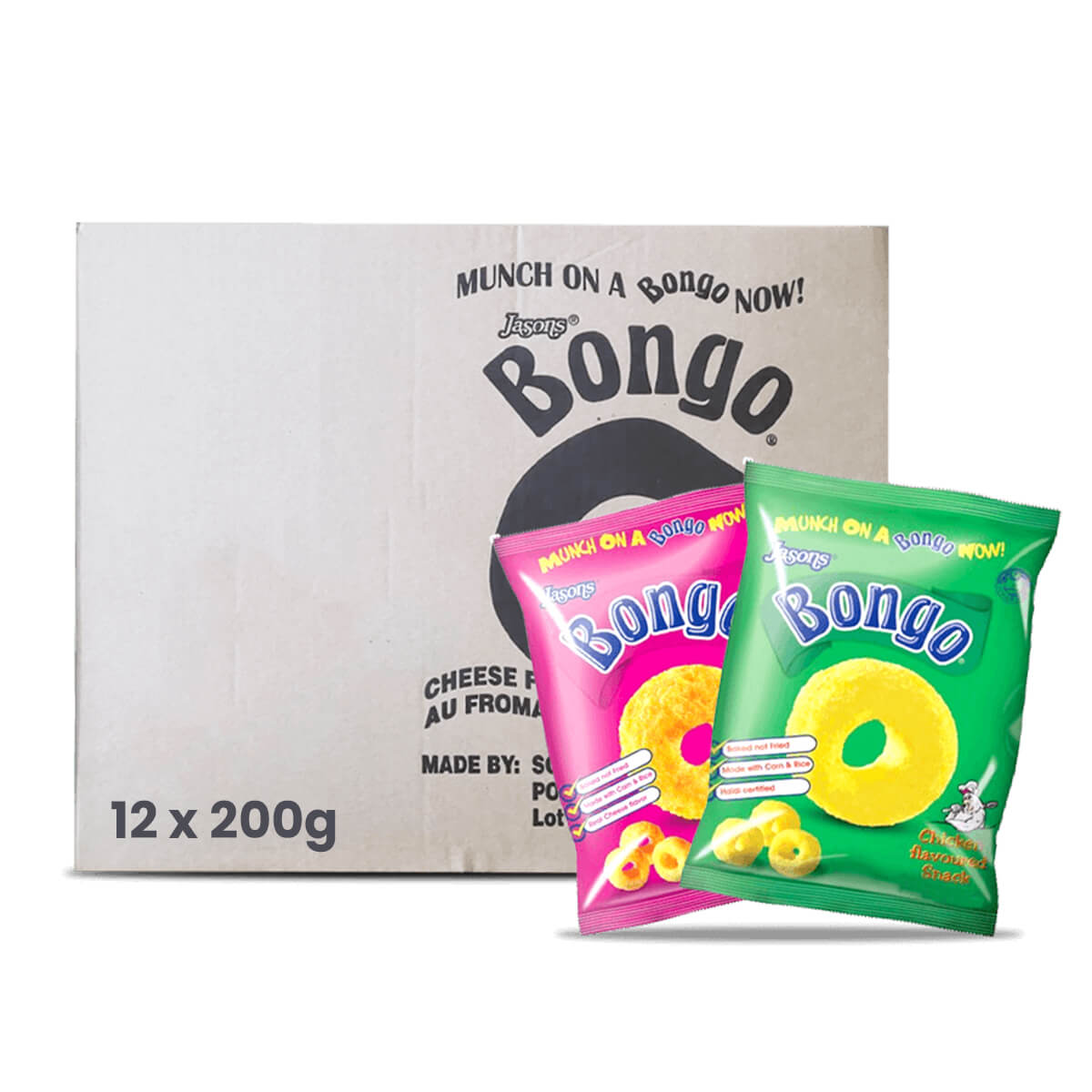 Bongo Snack 200g x 12 [Cheese/Chicken]