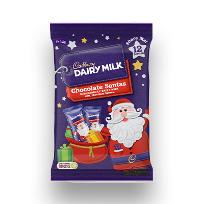 Cadbury D/Milk Choc Santas 144g [Unavailable at Frankie Salelologa Savaii]