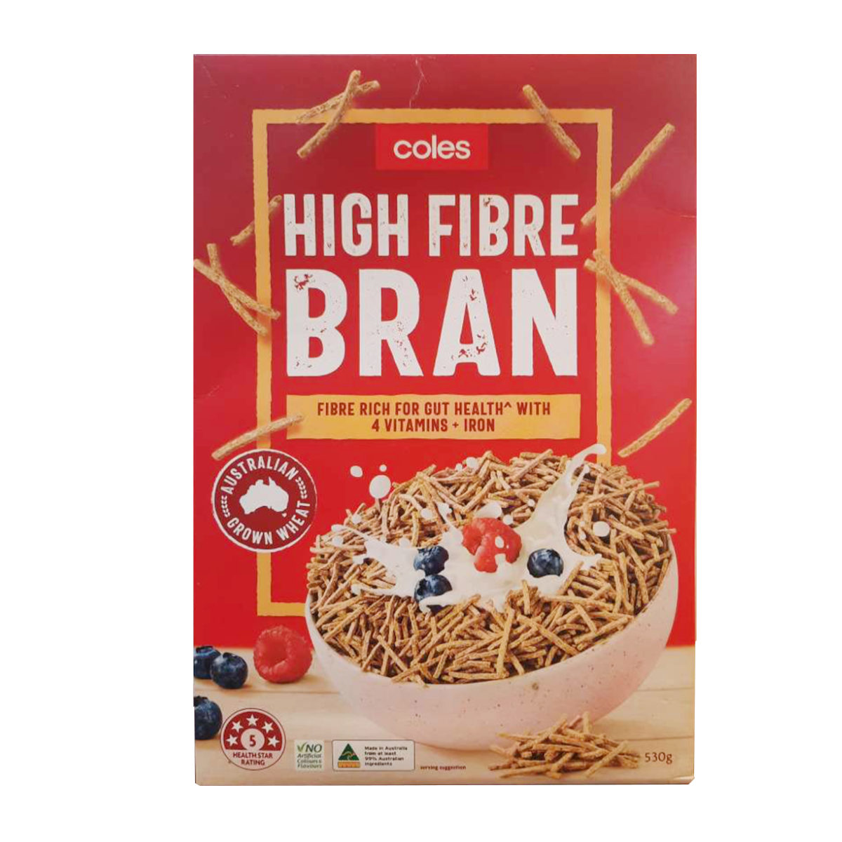 Coles High Fibre Bran 530g