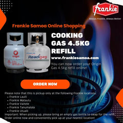 Cooking Gas 4.5kg Refill [Need To Swap Empty Gas Bottle] - Pickup only at Frankie Laulii, Matautu, Vaitele, Tanumalala and Utualii.