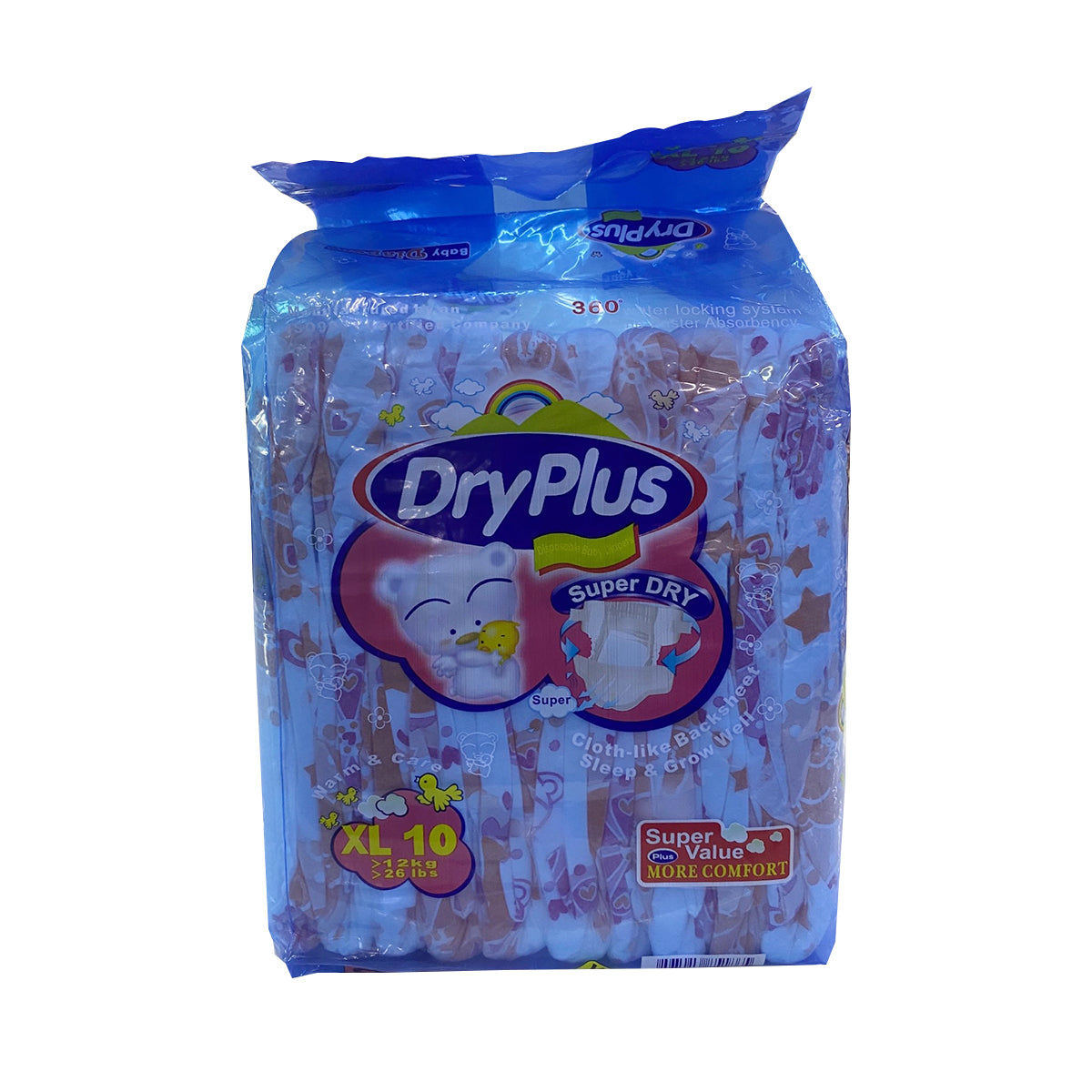 Dryplus Diaper S/Value, 10'S X-Large