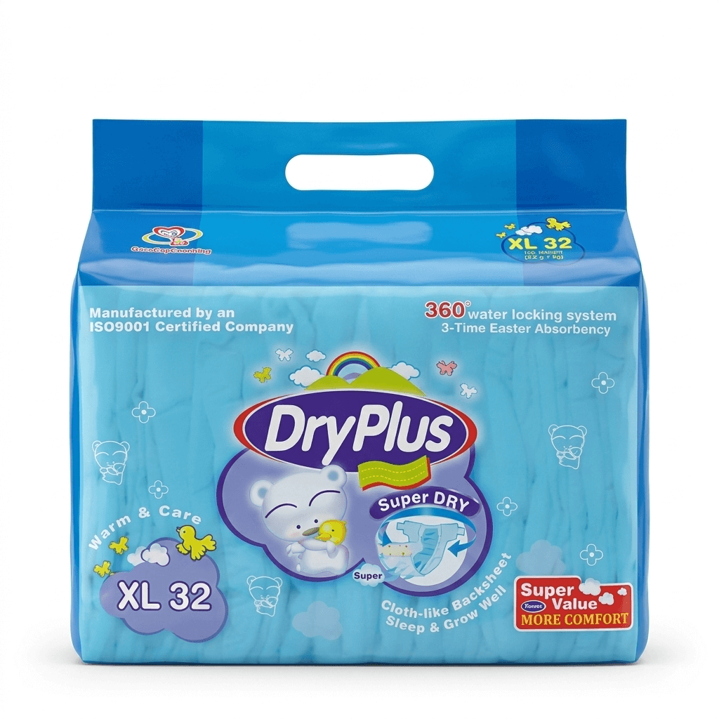 Dryplus Diaper Xtra Care, 32'S X-Large - Frankie Supermarket
