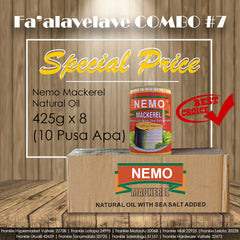 Fa'alavelave COMBO 07 - Mackerel Nemo Natural Oil 425gx8 | 10 Pusa