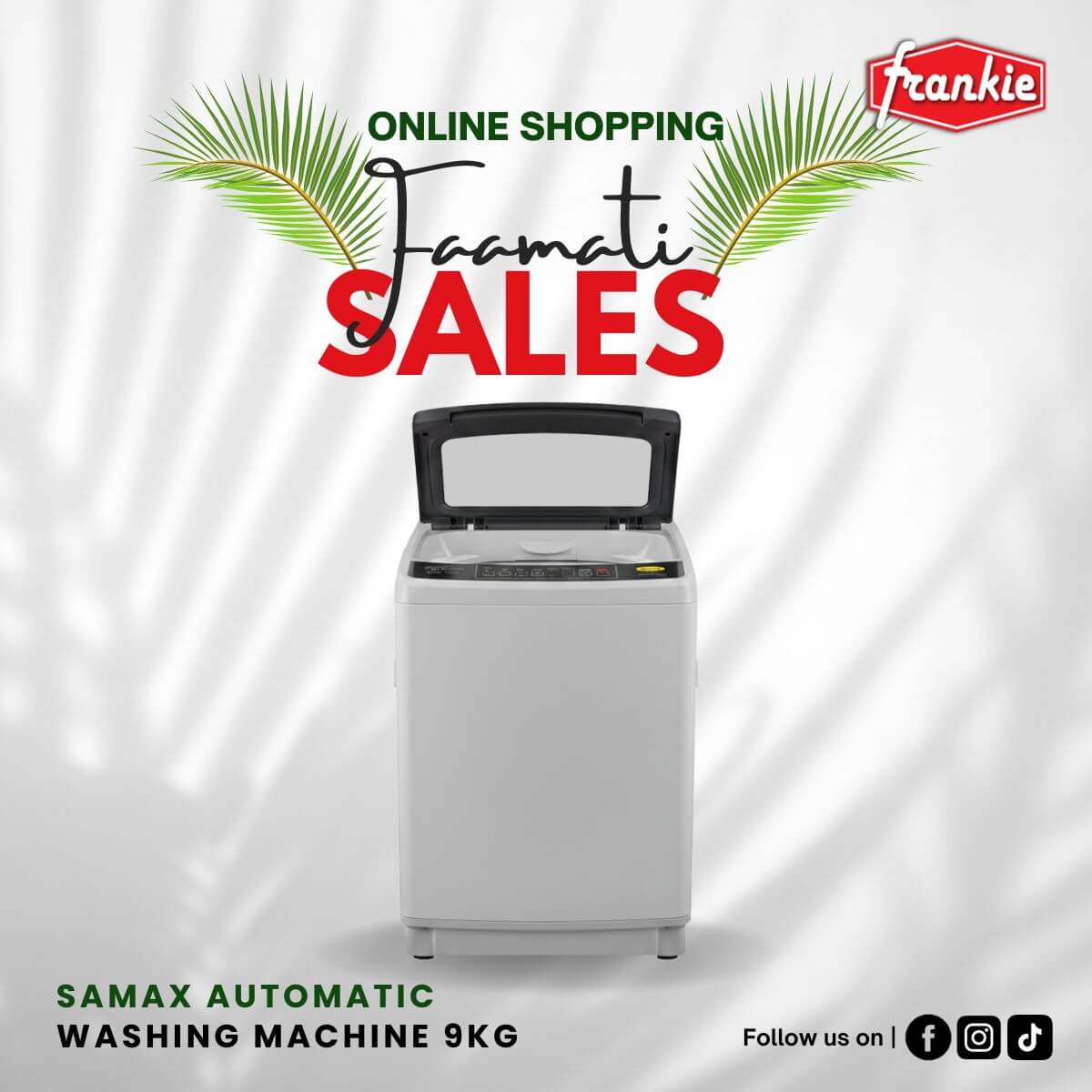Samax Automatic W/Machine 9kg XQB90-1829A [Limited Stocks] - Frankie Supermarket