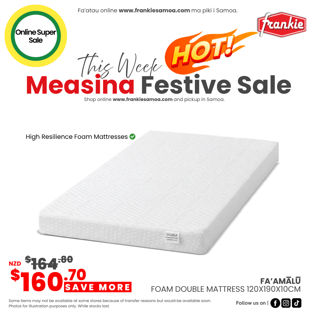 Foam Mattress Double 120x190x10cm [Limited Stock]