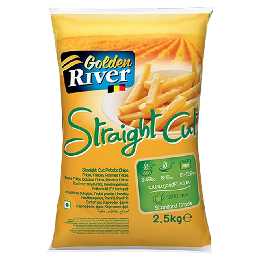 Golden River Straig/Cut Fries 10x10mm 2.5kg