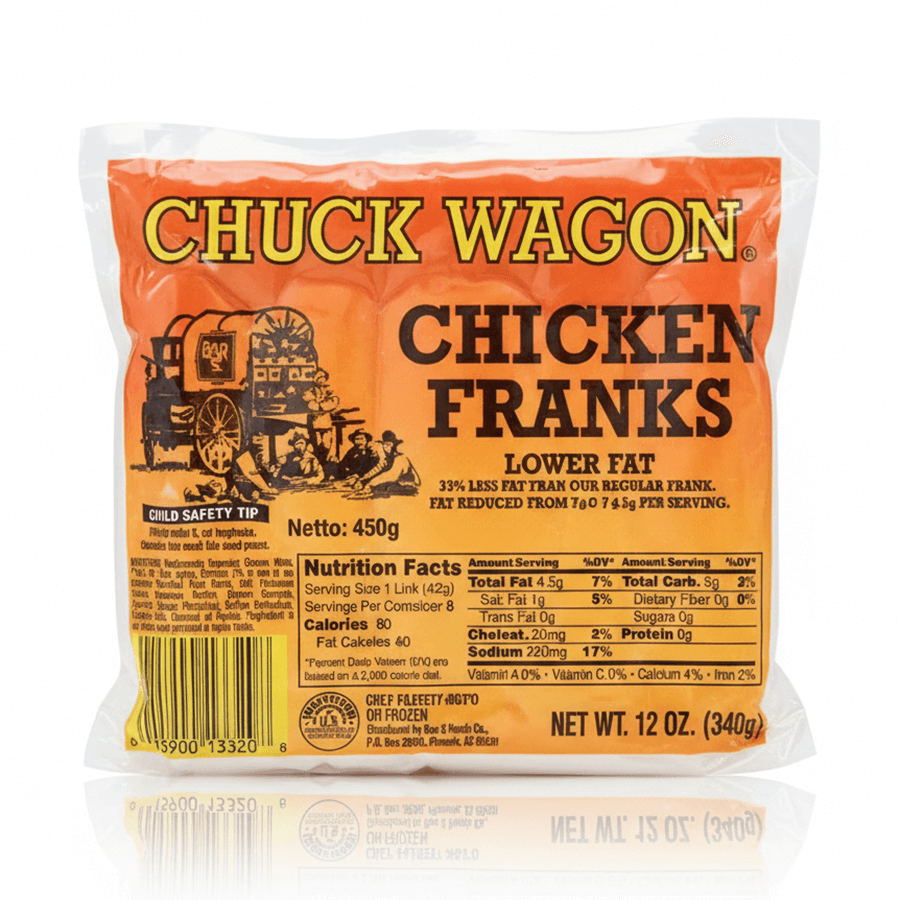 Chuck Wagon C/Franks 454g/1lb - Frankie Supermarket