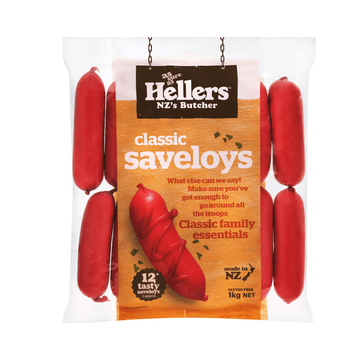 Hellers Classic Saveloys 1kg