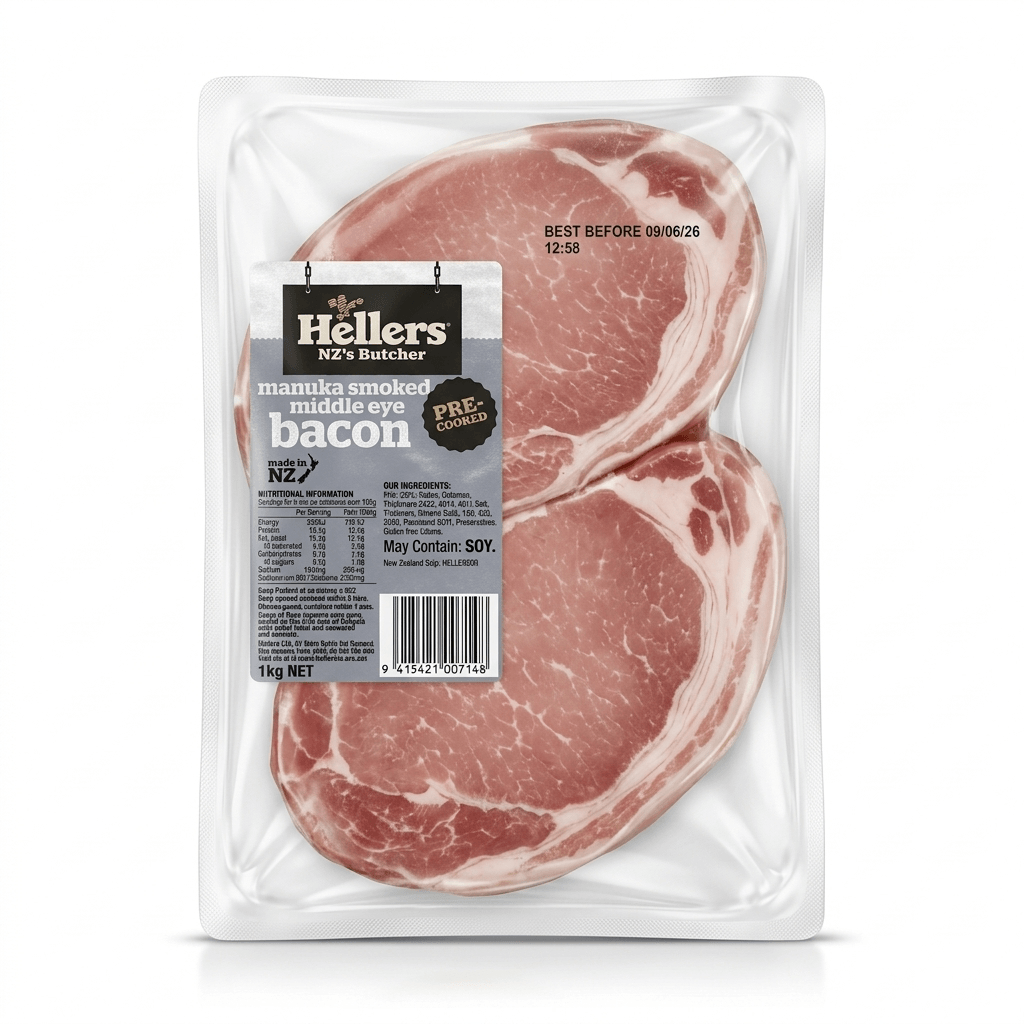 Hellers Smoke/Middle Eye Bacon 1kg